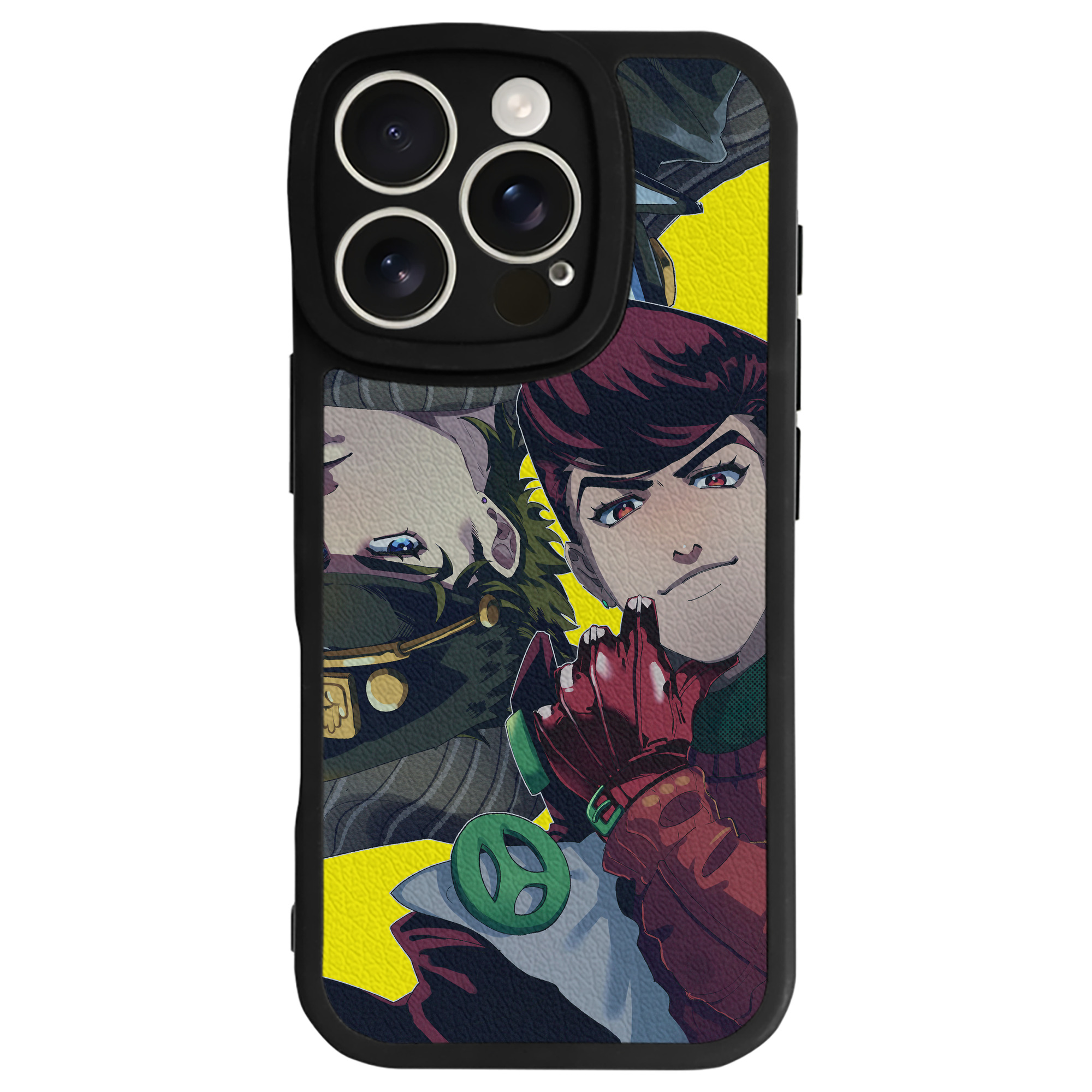 （画像用） ジョジョの奇妙な冒険 JoJo's Bizarre Adventure 【iPhone 16シリーズ対応】シリコンスマホケース（レザー調） 材質：シリコン